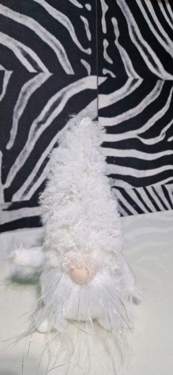 Mikołaj Gnom Skrzat Krasnal biały 20cm ŚWIĘTA