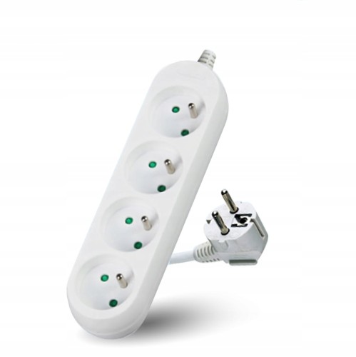 Przedłużacz 4gn z uziemieniem 1,5m LINEA biały 2300W 10A 3x1mm KOBI