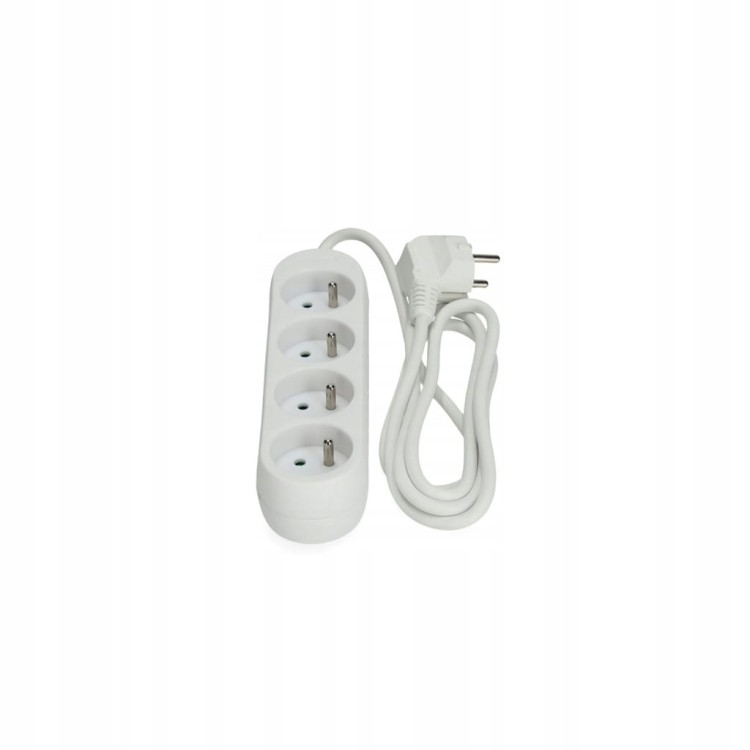 Przedłużacz 4gn z uziemieniem 1,5m LINEA biały 2300W 10A 3x1mm KOBI