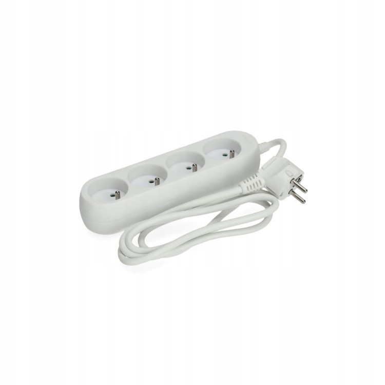 Przedłużacz 4gn z uziemieniem 1,5m LINEA biały 2300W 10A 3x1mm KOBI
