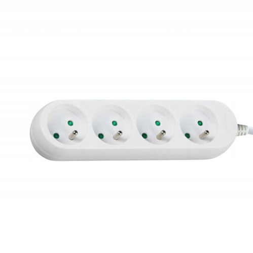Przedłużacz 4gn z uziemieniem 3m LINEA biały 2300W 10A 3x1mm KOBI