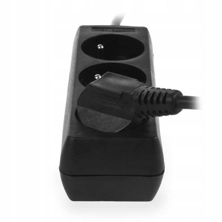 Przedłużacz listwowy Plast-Rol 5 m 3 szt. gniazd czarny