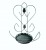 Kwietnik ścienny Dąstal 29 cm metal SREBRNY, BIAŁY, ZŁOTY