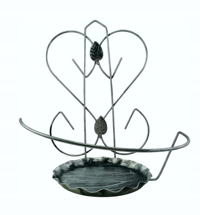 Kwietnik ścienny Dąstal 29 cm metal SREBRNY, BIAŁY, ZŁOTY