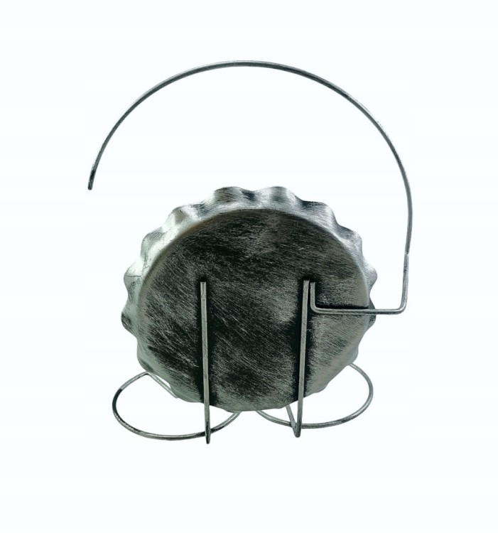 Kwietnik ścienny Dąstal 29 cm metal SREBRNY, BIAŁY, ZŁOTY