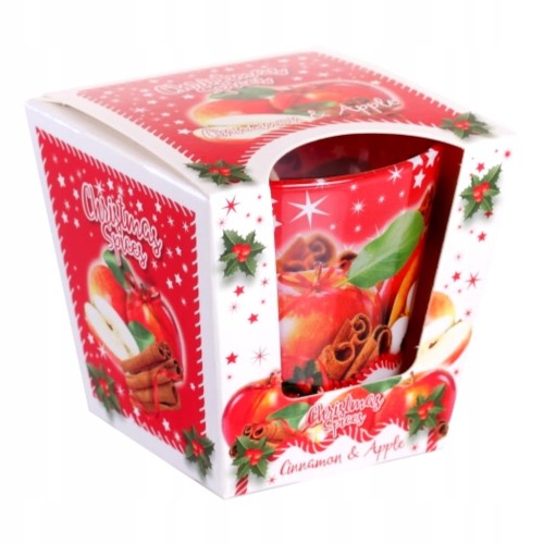 Świeca tradycyjna parafinowa Cinnamon &amp; Apple Bartek Candles 1 szt. ŚWIĘTA