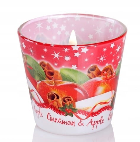 Świeca tradycyjna parafinowa Cinnamon &amp; Apple Bartek Candles 1 szt. ŚWIĘTA