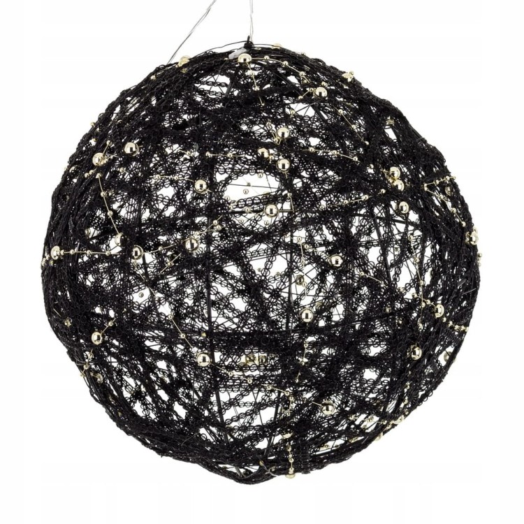 OZDOBA KULA, ZAWIESZKA SREBRNA LED 25x25x25cm 161820 ŚWIĘTA