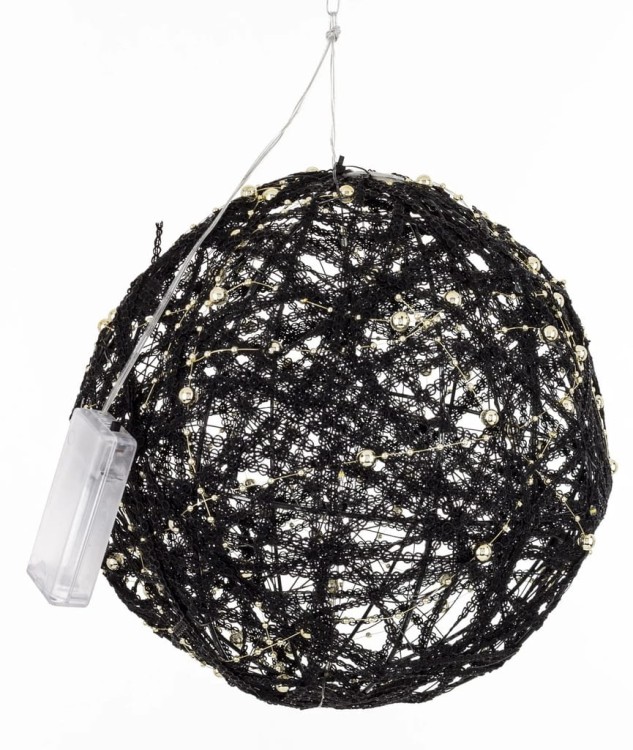 OZDOBA KULA, ZAWIESZKA SREBRNA LED 25x25x25cm 161820 ŚWIĘTA