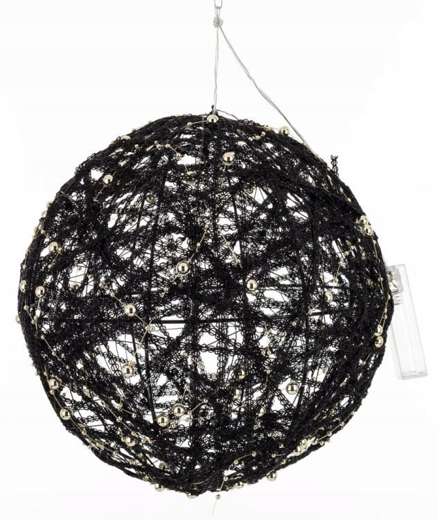 OZDOBA KULA, ZAWIESZKA SREBRNA LED 25x25x25cm 161820 ŚWIĘTA