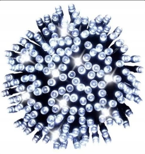 Lampki Choinkowe 100 LED białe 8m. zewnętrzne/wewnętrzne ŚWIĘTA