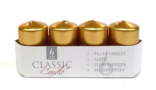 Świeca tradycyjna parafinowa bez zapachu Bartek Candles 4 szt.