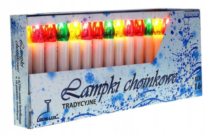Lampki choinkowe tradycyjne Rum-Lux wewnątrz 6,75 m 16 lampek KCH16 ŚWIĘTA