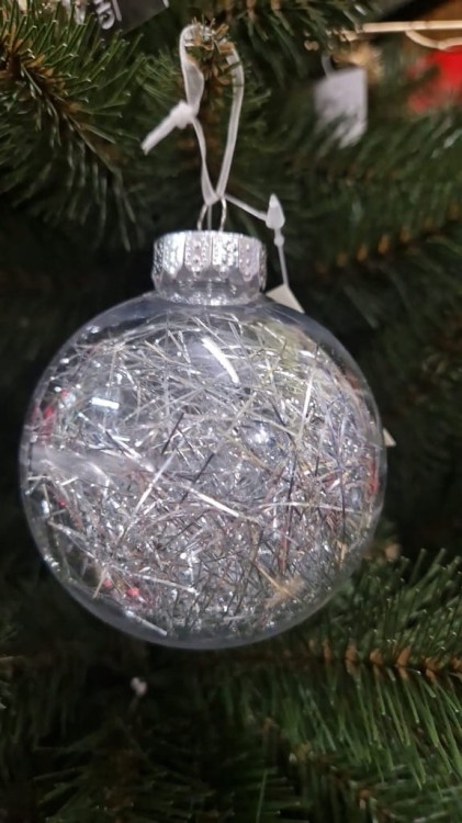 Bombka Srebrna Plastikowa Średnica 8 cm Dekoracja Świąteczna