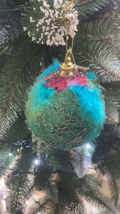 Bombki na choinkę plastikowe zdobione zielone kpl 6 szt 8cm ŚWIĘTA