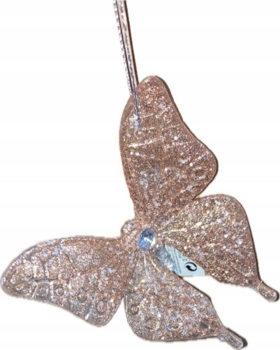 ZAWIESZKA BROKATOWA NA CHOINKĘ MOTYL 11 x 8 cm ŚWIĘTA