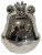 Figurka żaba Ewax 15,5x11x13,5 cm srebrna
