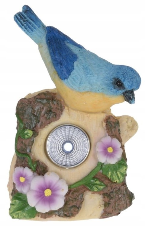 Lampka solarna ogrodowa 11 cm figurka ozdobna dekoracja ptak