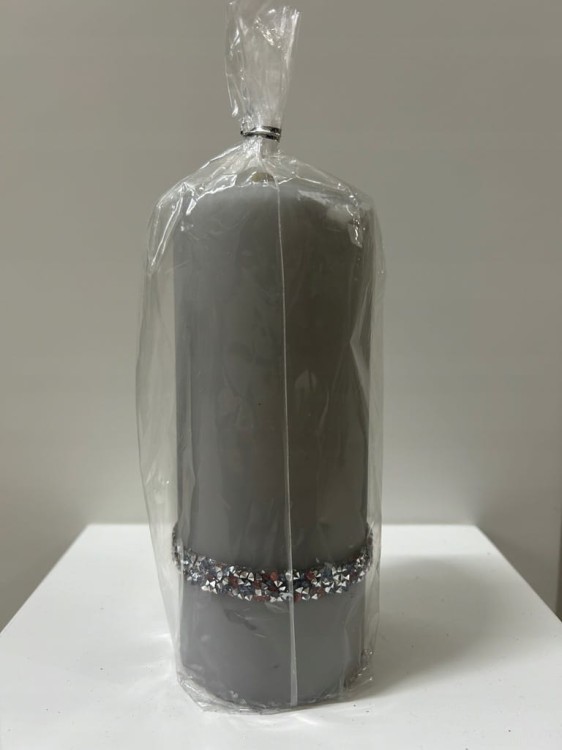 Artman Świeca dekoracyjna parafinowa Crystal walec duży 17 cm