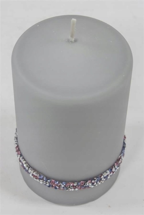 Artman Świeca dekoracyjna parafinowa Crystal walec duży 17 cm