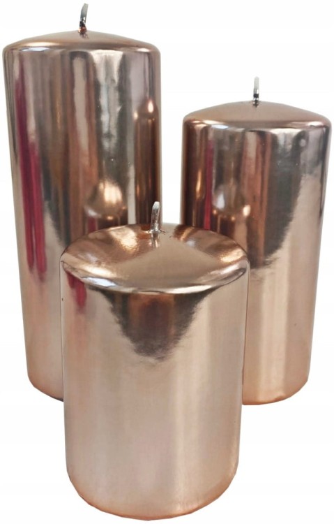 Świeca dekoracyjna parafinowa Artman lustro Rose Gold