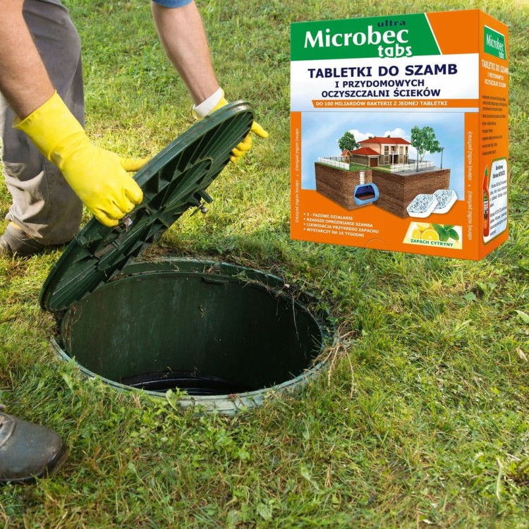 BROS Microbec ULTRA 20g -skuteczna tabletka do szamb i oczyszczalni ścieków