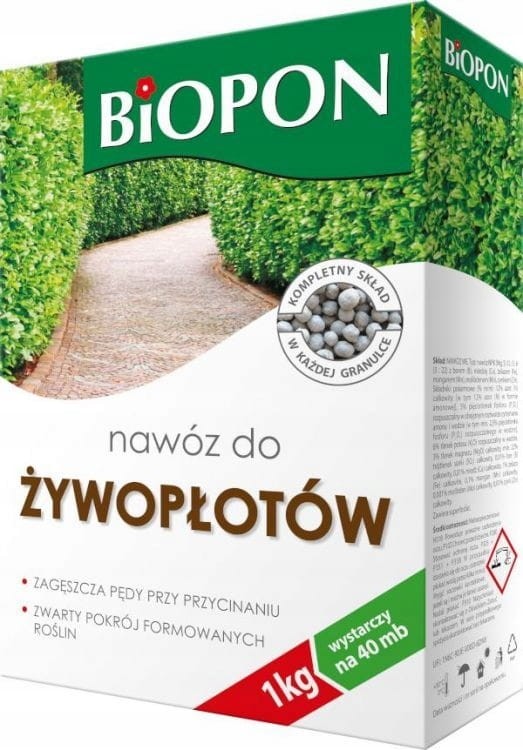 Biopon Nawóz 1kg GRANULAT do KWIATÓW OGRODOWYCH!