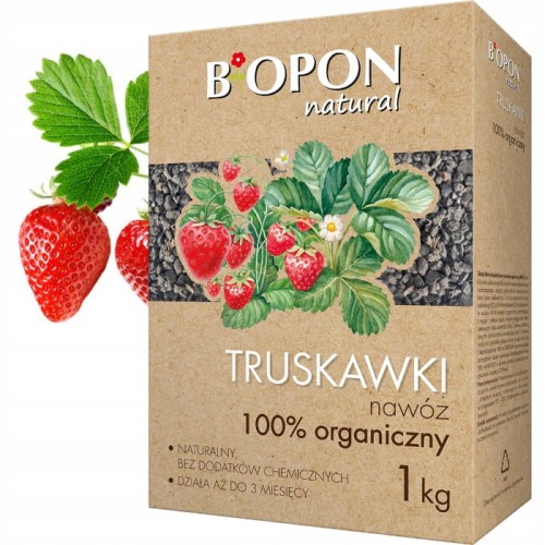 Nawóz do TRUSKAWEK 100% organiczny BiOPON Natural granulat 1kg
