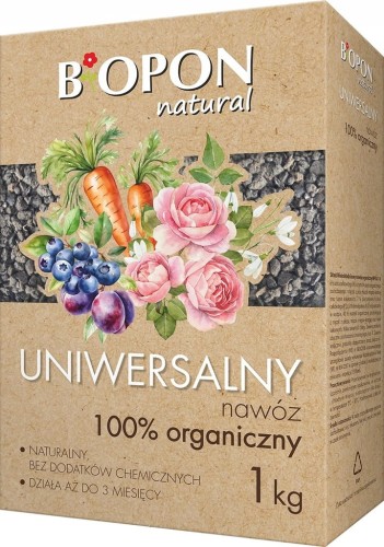 Nawóz UNIWERSALNY 100% organiczny BiOPON Natural granulat 1kg