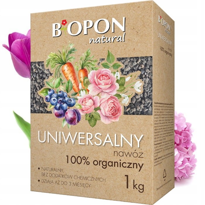 Nawóz UNIWERSALNY 100% organiczny BiOPON Natural granulat 1kg