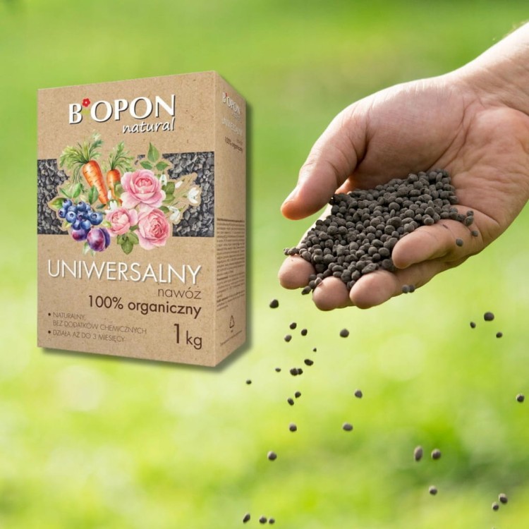 Nawóz UNIWERSALNY 100% organiczny BiOPON Natural granulat 1kg
