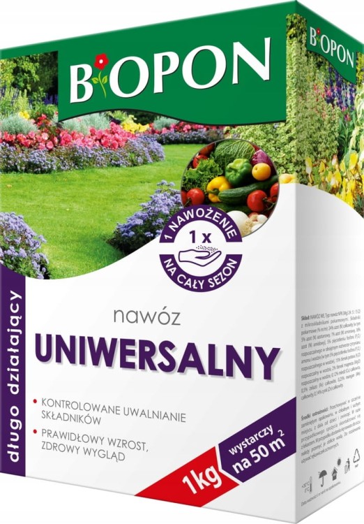 Nawóz wieloskładnikowy Biopon granulat 1 kg 1 l
