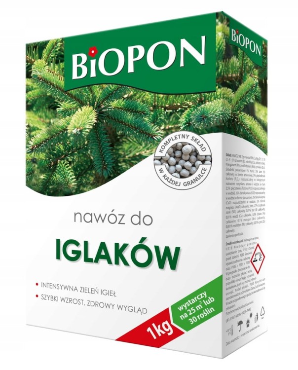 Nawóz wieloskładnikowy Biopon granulat 1 kg 1 l