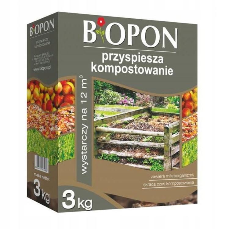 Środek do kompostowania wieloskładnikowy Biopon proszek 3 kg 3 l