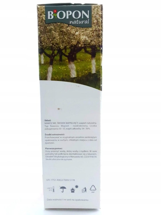 Nawóz wapno Biopon proszek 1 kg 1 l