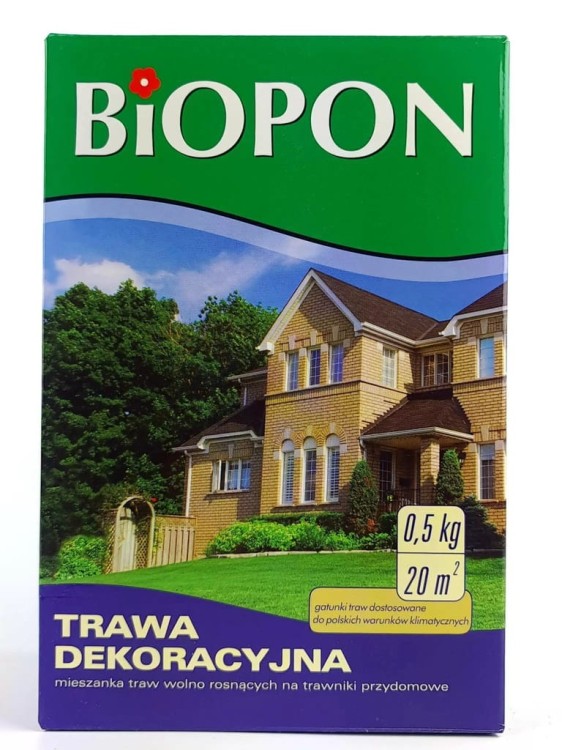 TRAWA DEKORACYJNA BiOPON nasiona traw 0,5kg - 20m²
