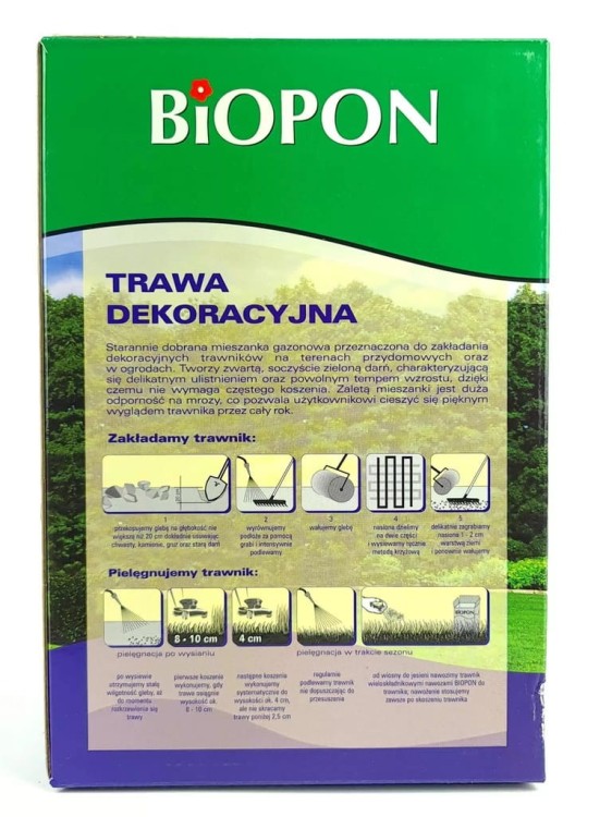 TRAWA DEKORACYJNA BiOPON nasiona traw 0,5kg - 20m²