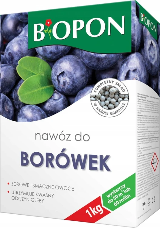 Nawóz wieloskładnikowy do borówek Bros granulat 1 kg 1 l