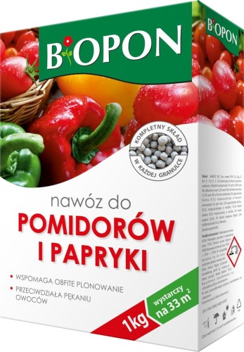 Nawóz wieloskładnikowy do pomidorów i papryki Bros granulat 1 kg 1 l