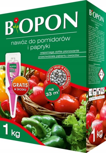 Nawóz wieloskładnikowy do pomidorów i papryki Bros granulat 1 kg 1 l