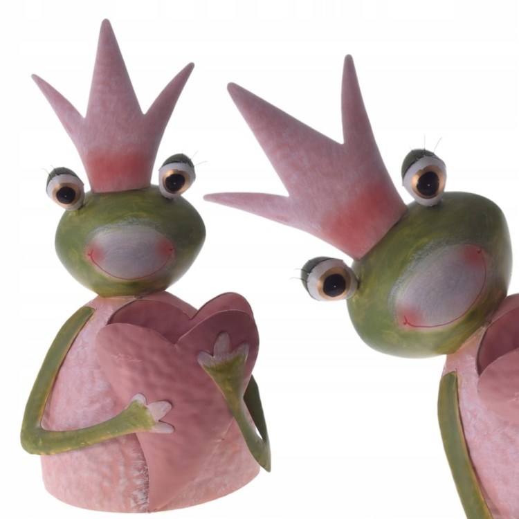 ŻABA METALOWA FIGURKA OGRODOWA OZDOBA DEKORACJA DO OGRODU 40cm