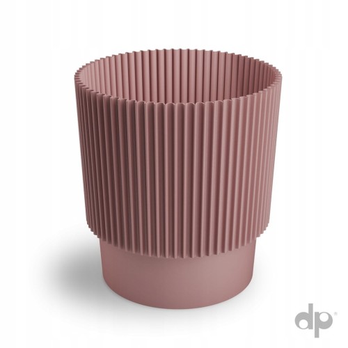 Doniczka Osłonka plastikowa Elsa 17 cm Ciemny róż pudrowy