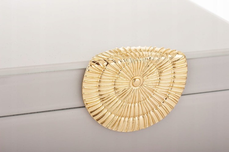 Szkatułka na Biżuterię Glamour Szklana Beżowa 8x19x15,5cm Elegancka Kasetka