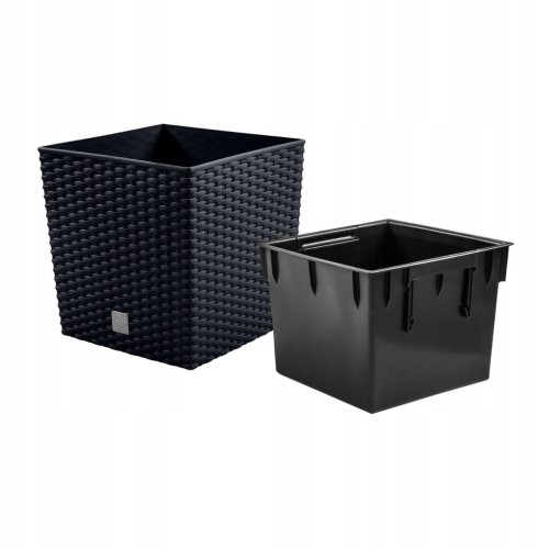 Doniczka Rato Low Antracyt Prosperplast 40 x 40,8 cm