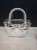 Wazon ceramiczny srebrny torebka z kokardą 30x28 dekoracja glamour prezent