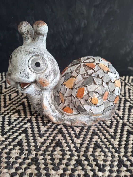 Figurka ogrodowa solarna ślimak wys.18cm