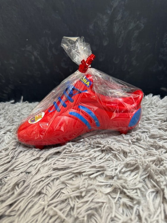 Skarbonka Ceramiczna But FC Barcelona 23 cm Piłkarski Prezent dla Kibica