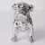 Srebrny piesek dekoracyjny – buldog 15,5 cm