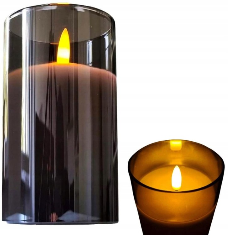 ŚWIECA LED NA BATERIE TIMER RUCHOMY PŁOMIEŃ 10cm