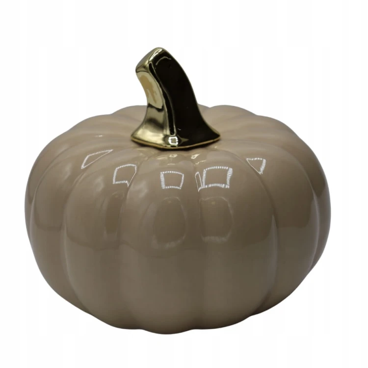 DYNIA CERAMICZNA BEŻOWO-ZŁOTA MEGA 23x23x18,5cm Figurka halloween